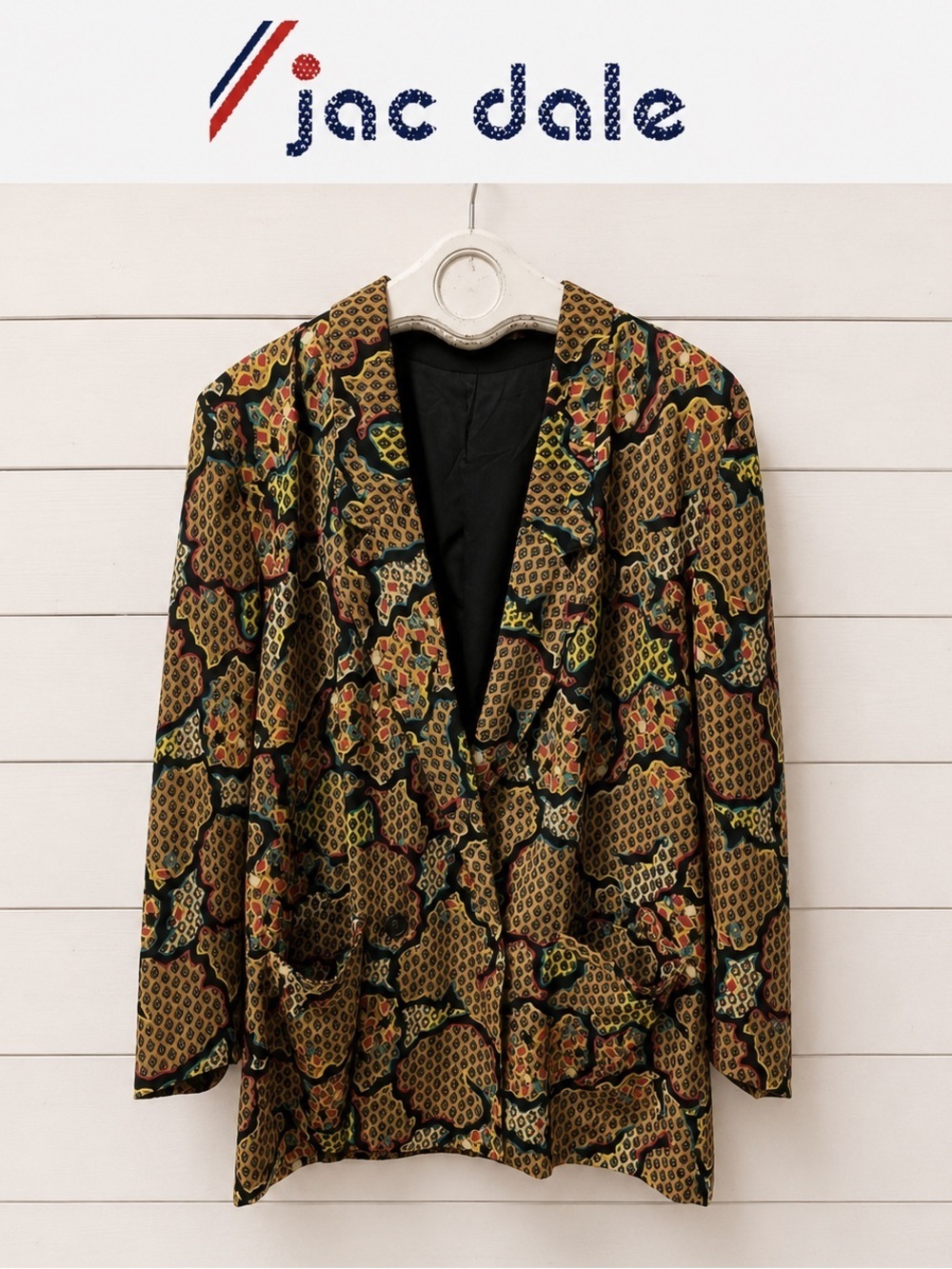 Vintage Jac Dale Blazer – Colorful Abstract Pattern –  – Size 40